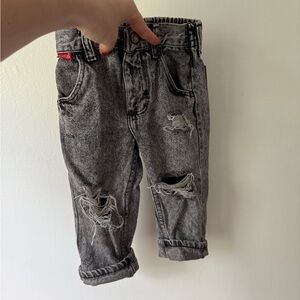 Stylish Distressed Gray Jeans